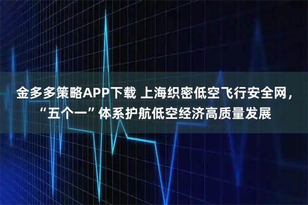 金多多策略APP下载 上海织密低空飞行安全网，“五个一”体系护航低空经济高质量发展