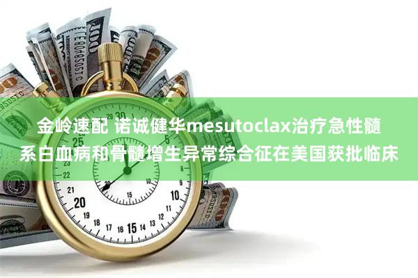 金岭速配 诺诚健华mesutoclax治疗急性髓系白血病和骨髓增生异常综合征在美国获批临床